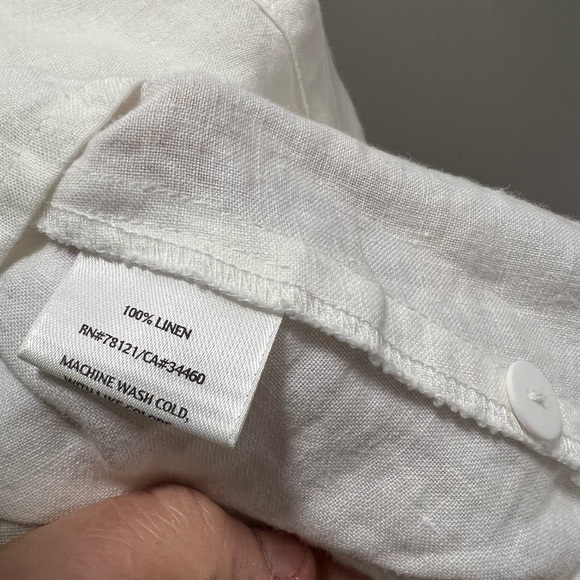 Eileen Fisher White Spring Linen Flared Knee Length Skirt HH. - Picture 8 of 11